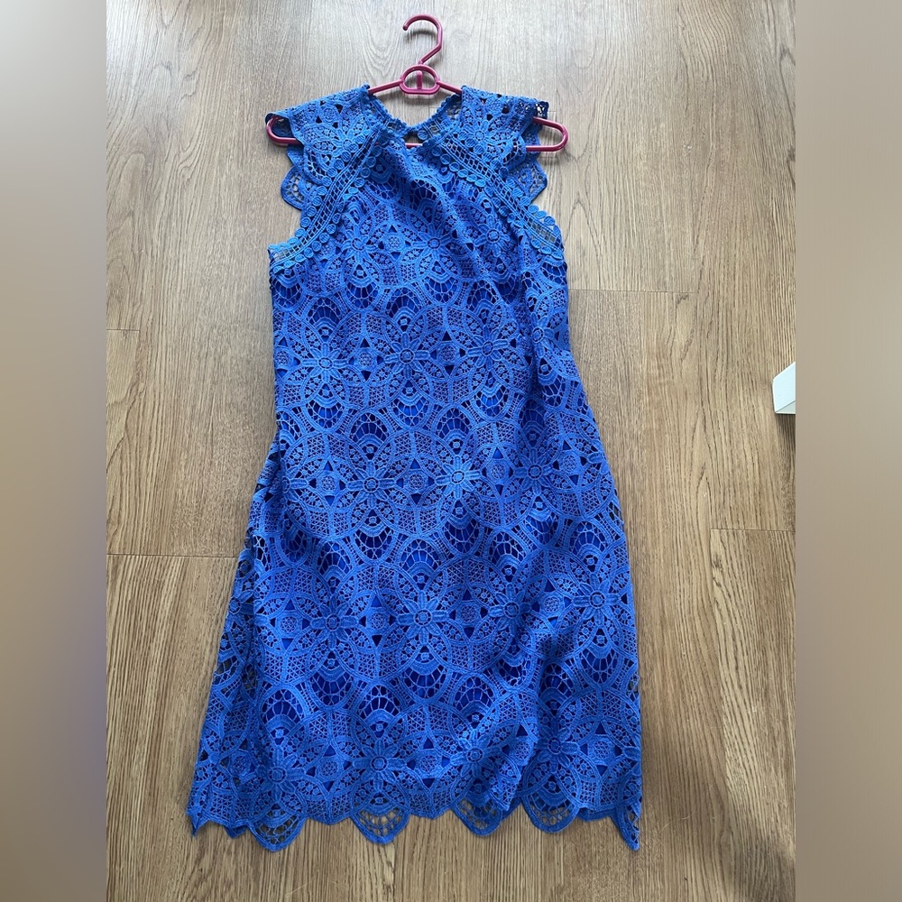 Blue lace dress